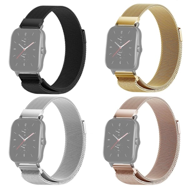 SKALO Milanese Loop to Amazfit GTS 2/2e/2 Mini - Valitse väri Silver