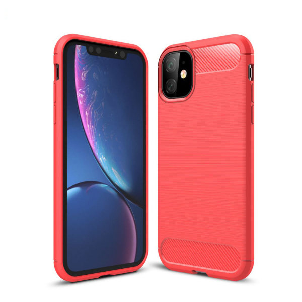 SKALO iPhone 11 Armor Carbon Stødsikker TPU-cover - Vælg farve Blue