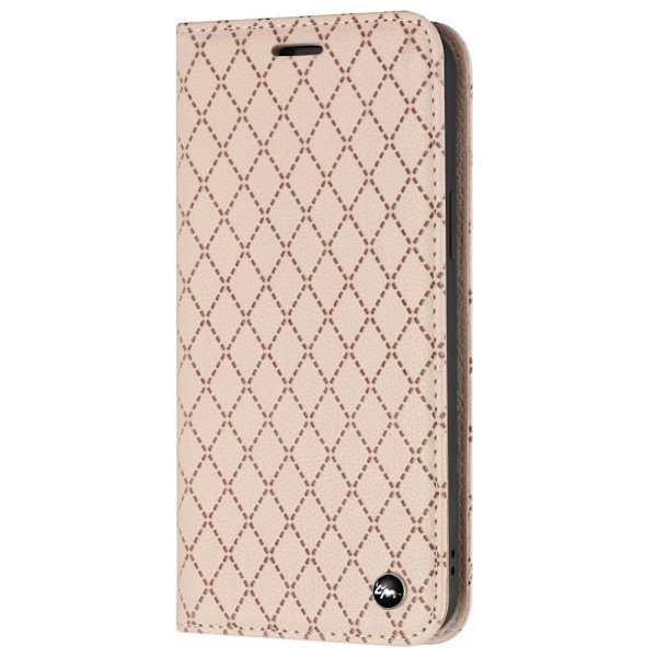 SKALO Xiaomi Redmi 10C Rhombus Litchi Lompakkokotelo - Ruusukulta Pink gold