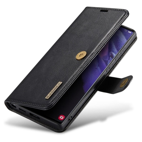 DG MING Samsung S22 Ultra 2-in-1 magneettinen lompakkokotelo - musta Black
