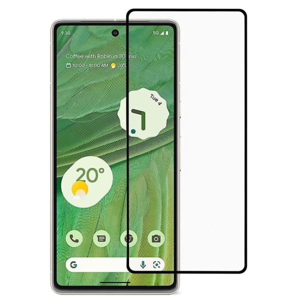 2-PACK SKALO Google Pixel 7 5G Heltäckande Skärmskydd Härdat Glas - Svart Svart