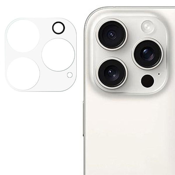 2-PAK SKALO iPhone 16 Pro 3D Kameralinse Beskyttelsesglas - Gennemsigtig Transparent