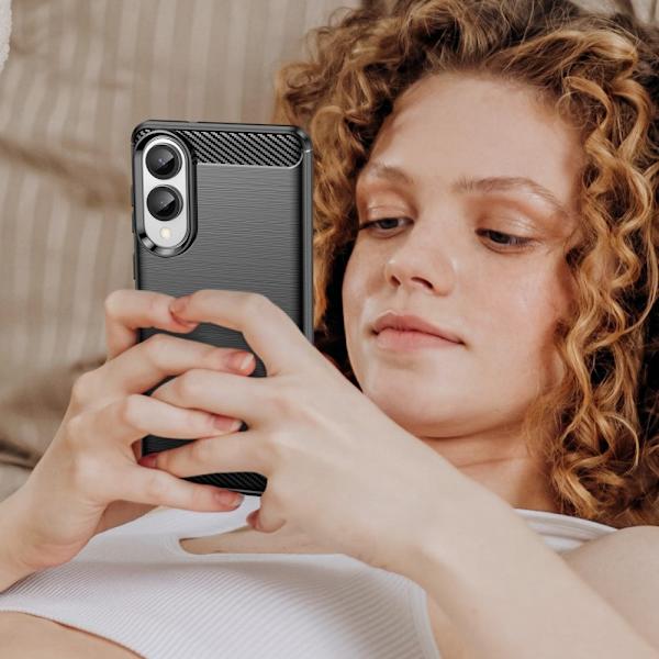 SKALO Samsung S25 Edge Armor Carbon Suojakuori - Valitse väri Black