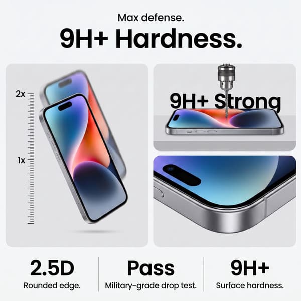 2-PAK Tech-Protect Quick Set+ Skærmbeskyttelse i Hærdet glas til iPhone 18 Pro Max - Sort Black