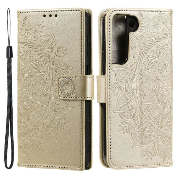 SKALO Samsung S22 Mandala Plånboksfodral - Guld Guld