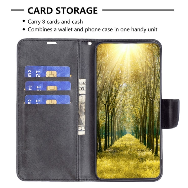 SKALO iPhone 15 Plånboksfodral i PU-Läder - Svart Svart