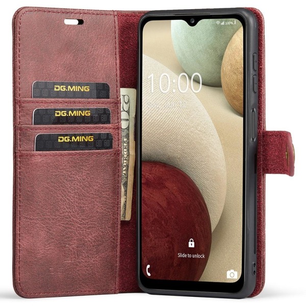 DG MING Samsung A13 5G 2-i-1 Magnet Plånboksfodral - Röd Röd