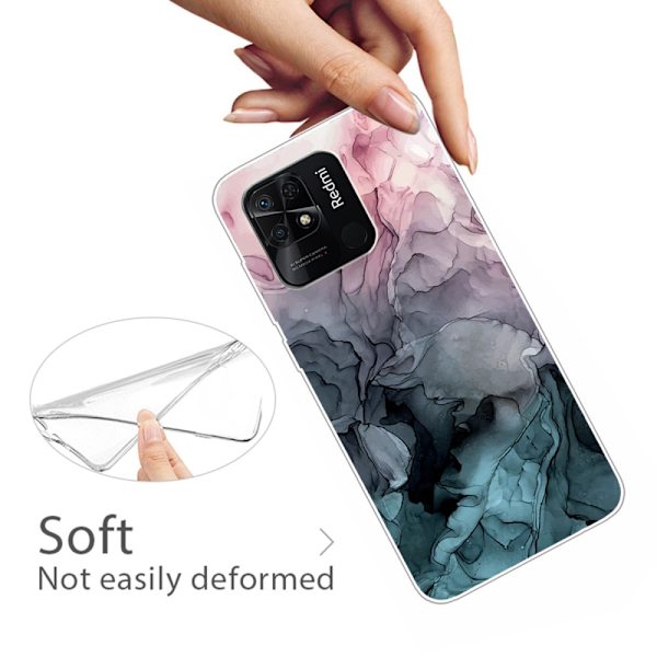 SKALO Xiaomi Redmi 10C Marmor TPU-skal - Motiv 1 multifärg