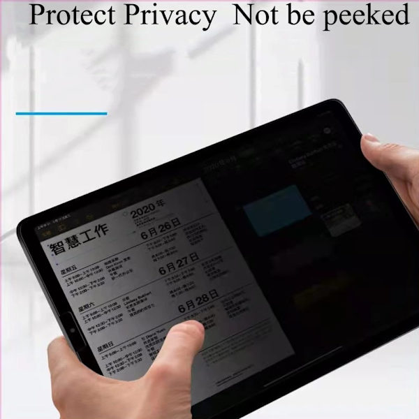 SKALO Samsung Tab A9+ Privacy Hærdet Glas Skærmbeskyttelse Black