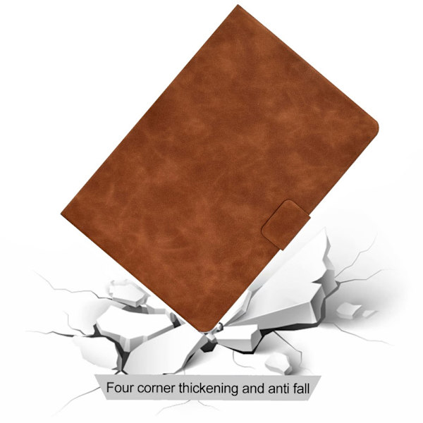 SKALO iPad 10.9 (2022) PU-Läder Fodral - Brun Brun