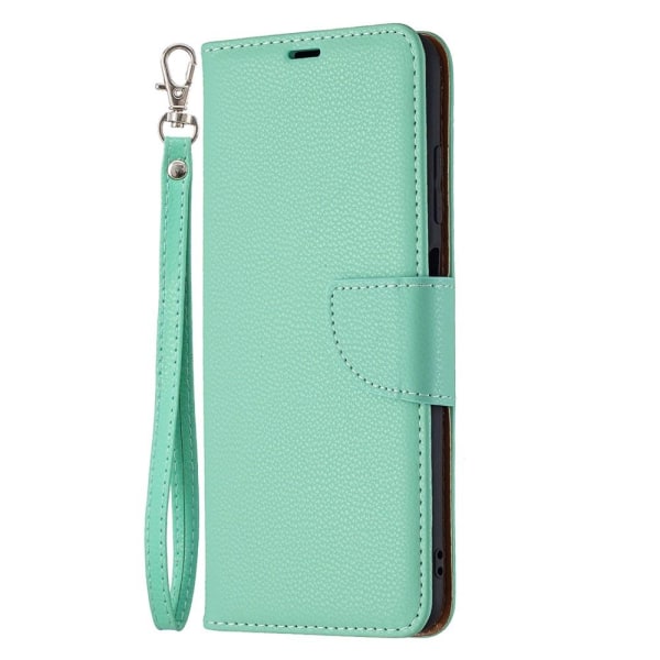 SKALO Samsung A02s / A03s Premium Litchi Wallet - turkoosi Turquoise