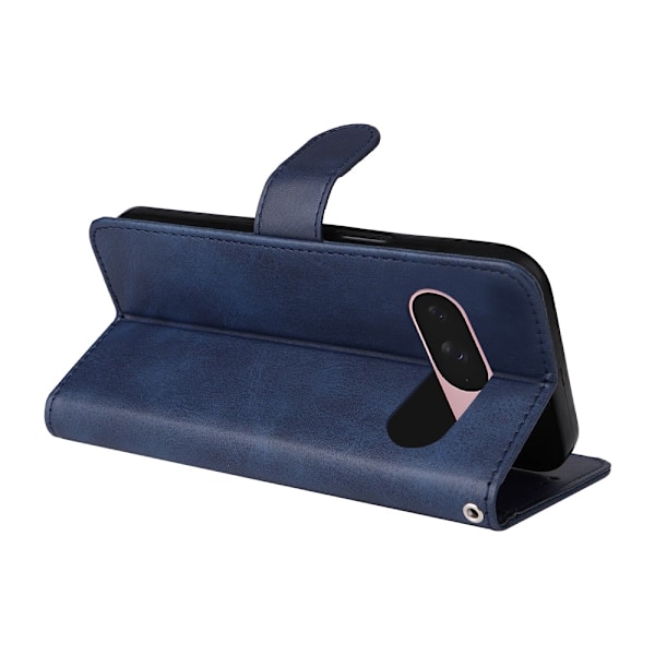 SKALO Google Pixel 9a PU-læder Flip Cover - Vælg farve Blue
