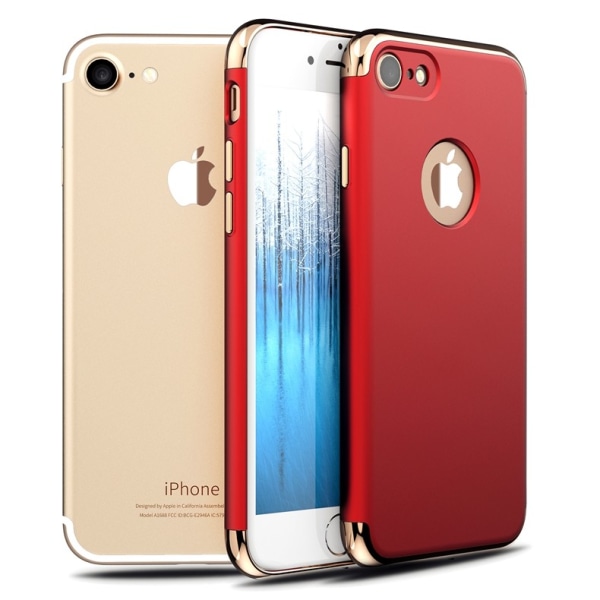 Design skal 3 i 1 guldkant till iPhone 7 - fler färger Silver