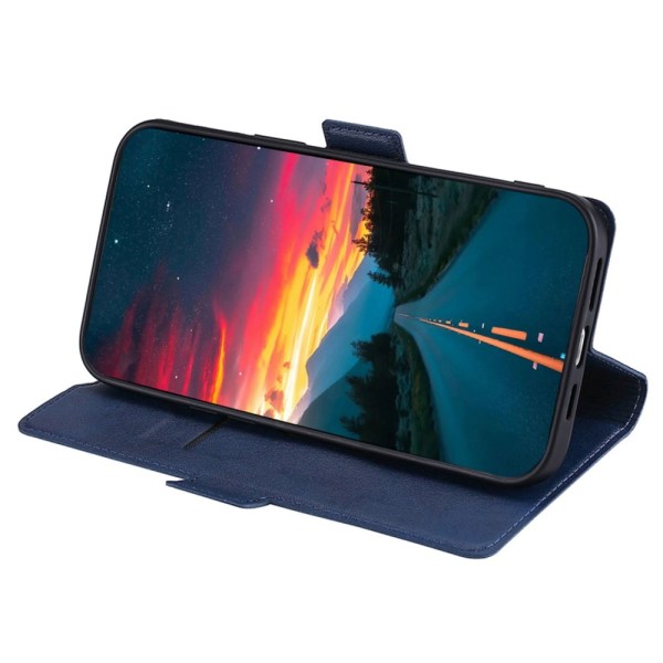 SKALO Asus Zenfone 9 5G Ultratunn Premium Plånboksfodral - Blå Blå