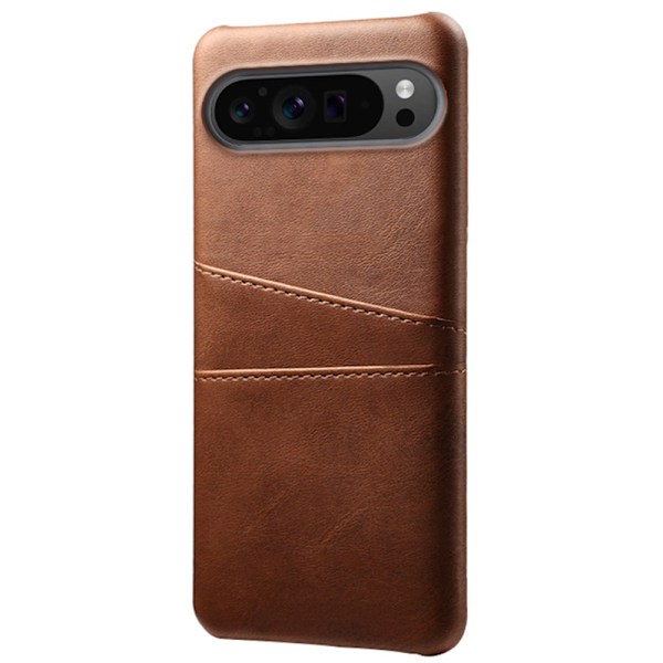 SKALO Google Pixel 9 Pro XL PU-læder Cover med Pung - Brun Brown