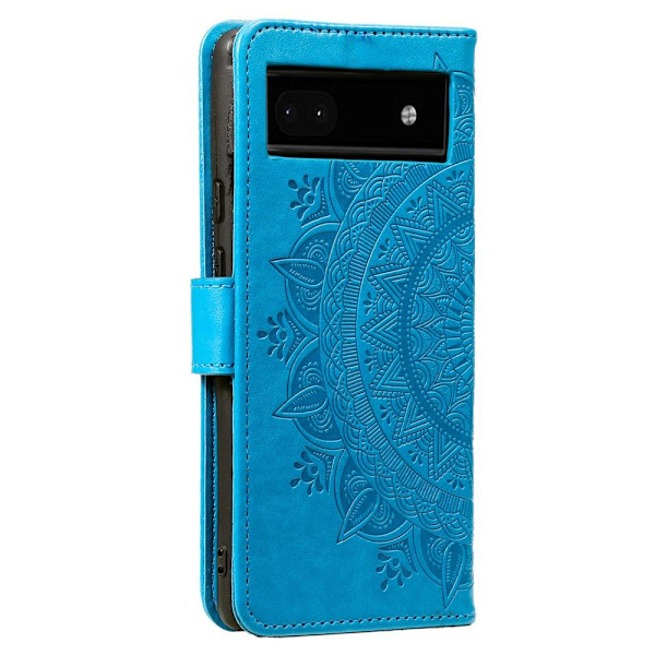 SKALO Google Pixel 7a Mandala Plånboksfodral - Blå Blå