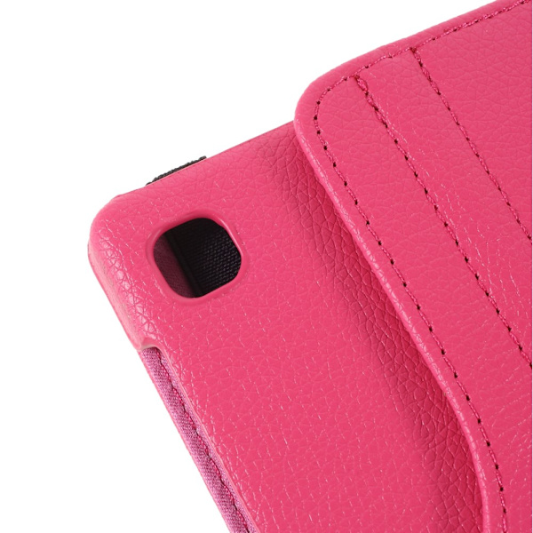 SKALO Samsung Tab A7 Lite 360 Litchi Suojakotelo - Cerise Cerise