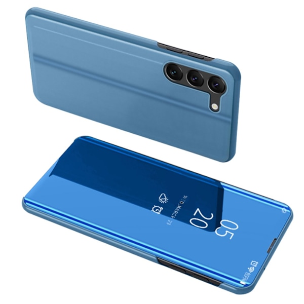 SKALO Samsung S24+ Clear View Lompakkokotelo - Sininen Blue