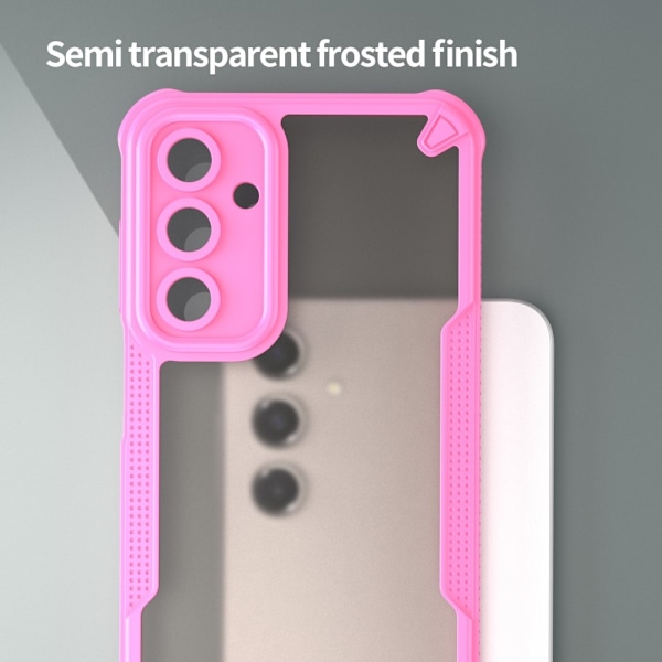 SKALO Samsung A16 Armor Hybrid Frosted Skal - Rosa Rosa