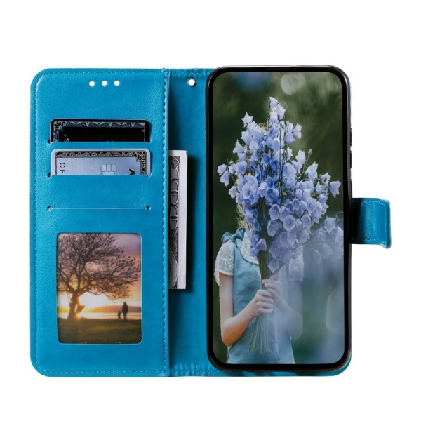 SKALO Samsung A34 5G Mandala Plånboksfodral - Blå Blå