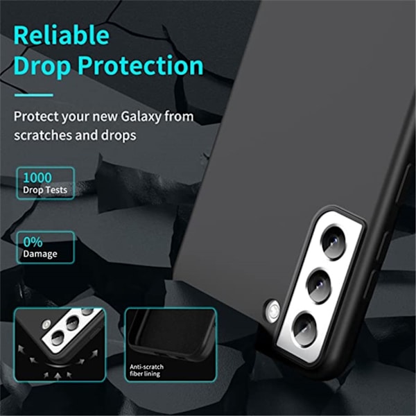 SKALO Samsung S23 Ultrathin TPU-kuori Magnetic Ring - Musta Black