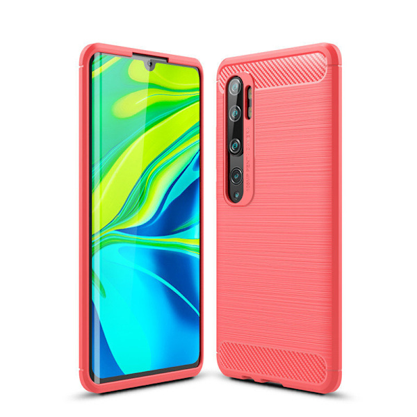Stöttåligt Armor Carbon TPU-skal Xiaomi Mi Note 10 / Note 10 Pro - fler färger Röd