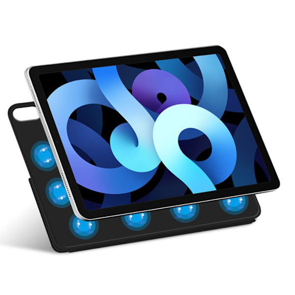 SKALO iPad Air 11 (2024) Magnetic Fold Fodral med Magnetisk Baksida - Svart Svart