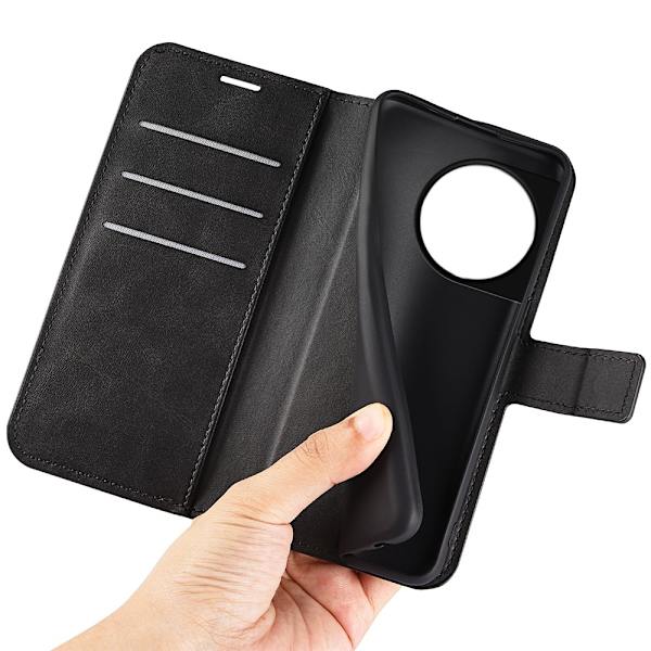 SKALO OnePlus 11 5G Flip Cover m. pung i PU-læder - Sort Black