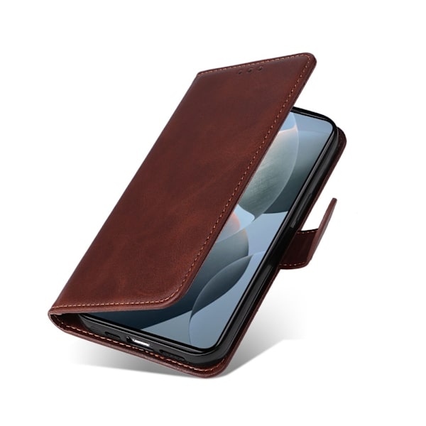 SKALO Xiaomi 14T PU-nahkainen Lompakkokotelo - Valitse väri Brown