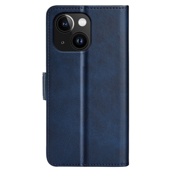 SKALO iPhone 15 Plus Premium Wallet Flip Cover - Blå Blue