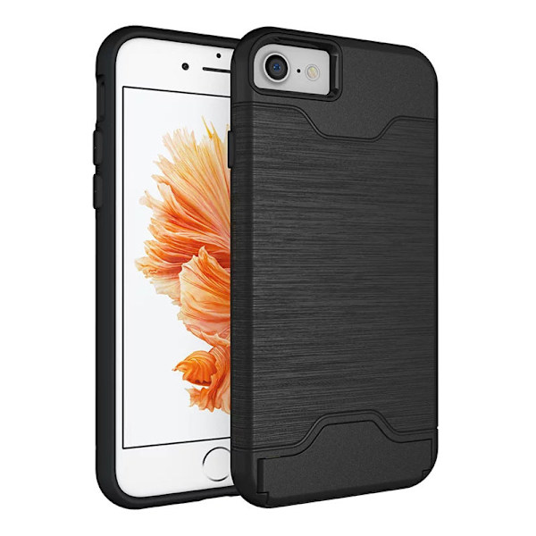 iPhone 6/6S | Armor skal | Korthållare - fler färger Svart