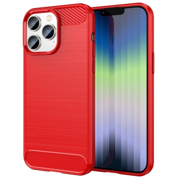 SKALO iPhone 14 Pro Armor Carbon Stöttåligt TPU-skal - Fler färger Röd