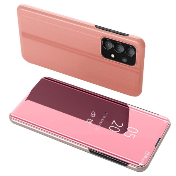 SKALO Samsung A13 4G Clear View Mirror Etui - Rosa guld Pink gold