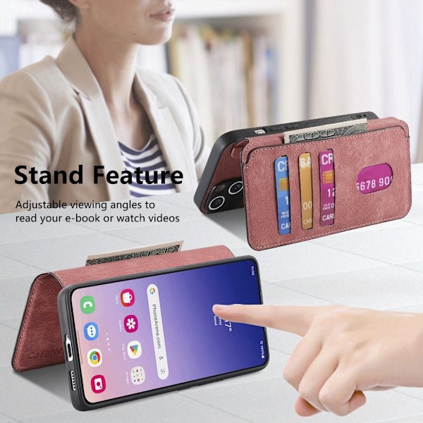 SKALO Samsung S25 CASENEO MW-03 Plånboksfodral - Rosa Rosa