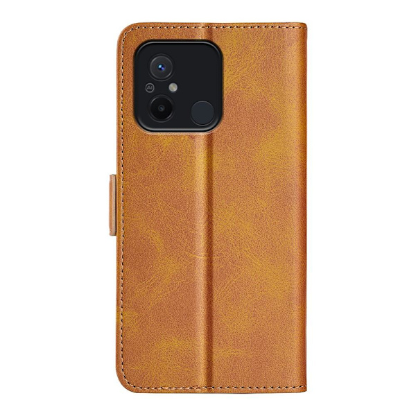 SKALO Xiaomi Redmi 12C 4G Premium Wallet Lompakkokotelo - Vaaleanruskea Light brown