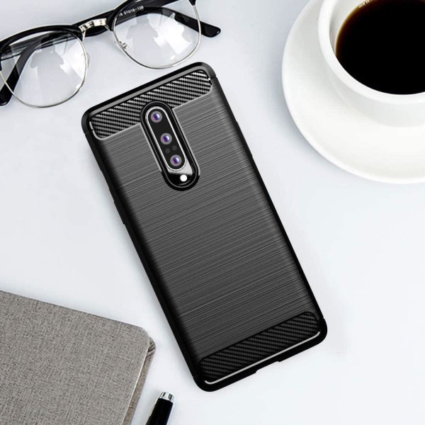 Stødsikker Armour Carbon TPU cover Oneplus 8 - flere farver Blue