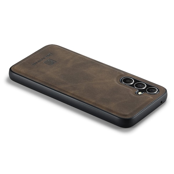 DG MING Samsung S25 Premium PU-Läder Hybrid Skal - Mörkbrun Mörkbrun