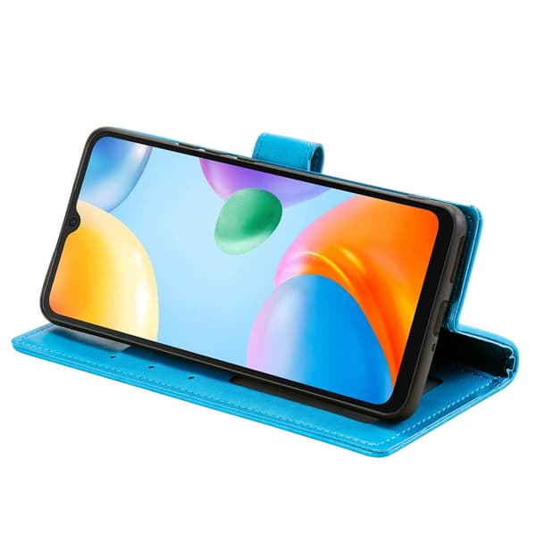 SKALO Xiaomi Redmi 10C Mandala Plånboksfodral - Blå Blå