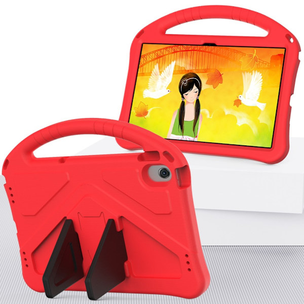 SKALO Lenovo Tab M10 Plus 10.6" (Gen 3) Barnskal med handtag och ställ - Röd Röd