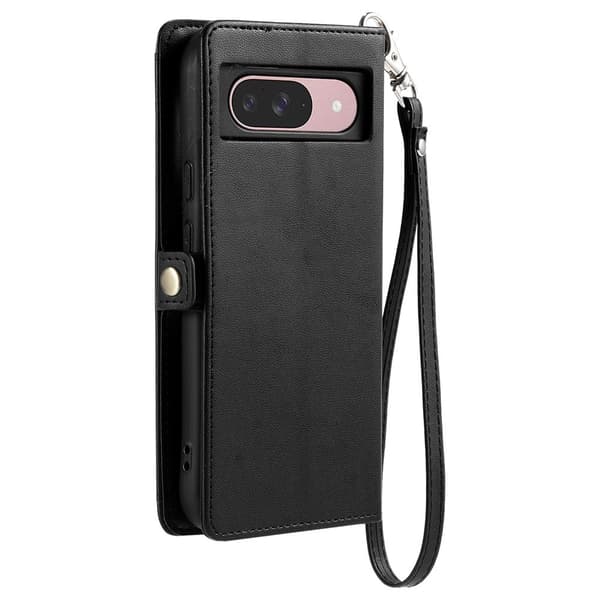 SKALO PU-Læder Kuvert Flip Cover til Google Pixel 11 - Sort Black