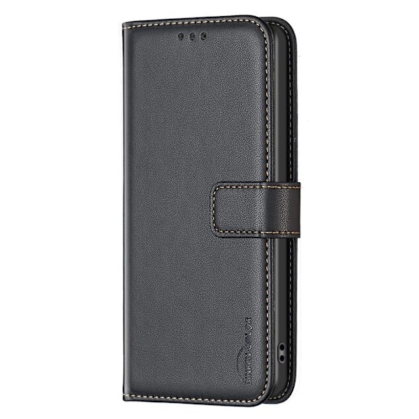 OnePlus 12 5G BINFEN COLOR Embossed Plånboksfodral - Svart Svart