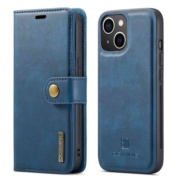 DG MING iPhone 14 2-i-1 Magnet Pungetui - Blå Blue