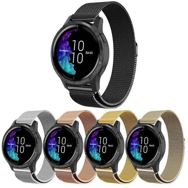 SKALO Milanese Loop to Garmin Venu 2 - Valitse väri Silver