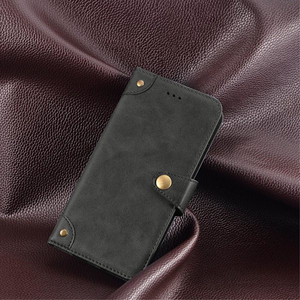SKALO Motorola Moto G23 4G IDEWEI Pungetui i PU-læder - Sort Black