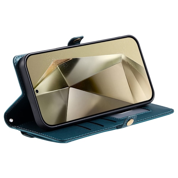 SKALO Samsung A56 5G PU-Läder Envelope Plånboksfodral - Grön Grön