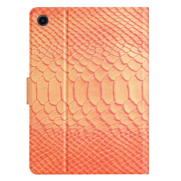 SKALO Samsung Tab A9 Krokodil PU-Läder Fodral - Orange Orange