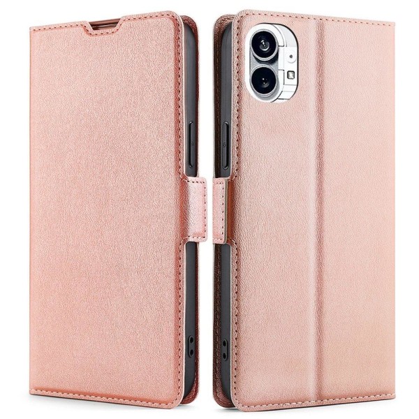 SKALO Nothing Phone (1) Ultrathin Premium Wallet Case - Ruusukul Pink gold