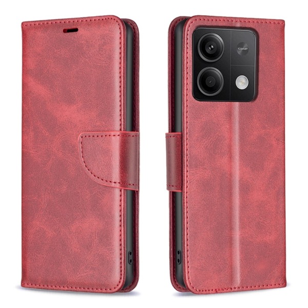 SKALO Xiaomi Redmi Note 13 4G Plånboksfodral i PU-Läder - Röd Röd
