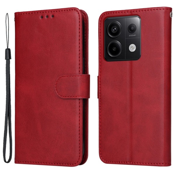 SKALO Xiaomi Redmi Note 13 Pro 5G PU-Läder Plånboksfodral - Fler Röd
