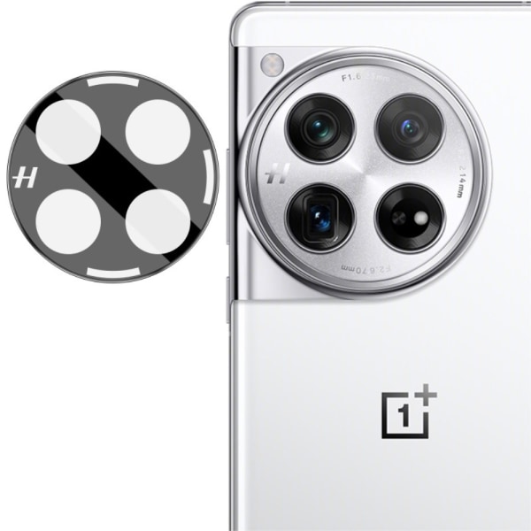 2-PACK SKALO OnePlus 12R 5G 3D Linsskydd/Kameraskydd Härdat Glas Svart